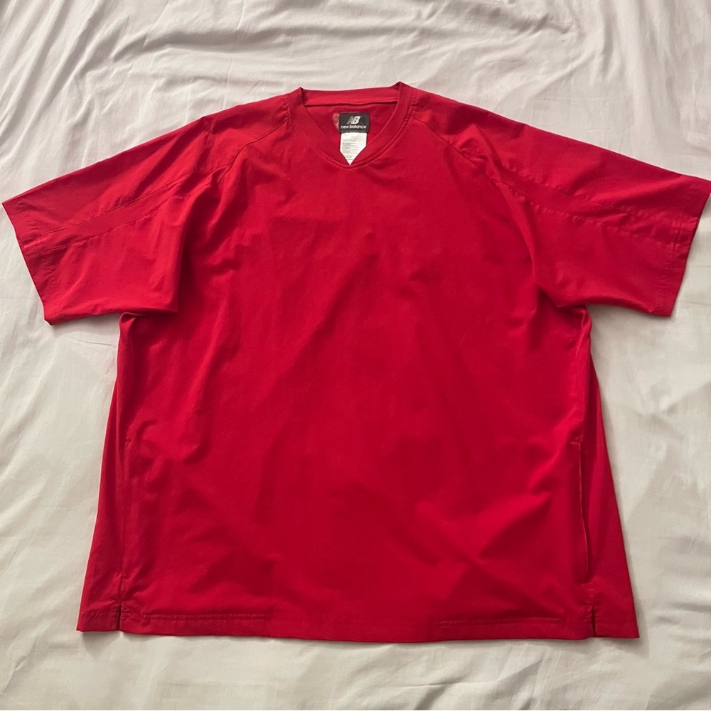 New Balance Baseball Cage Pullover Warm Up Jacket Men’s 2XL Red
